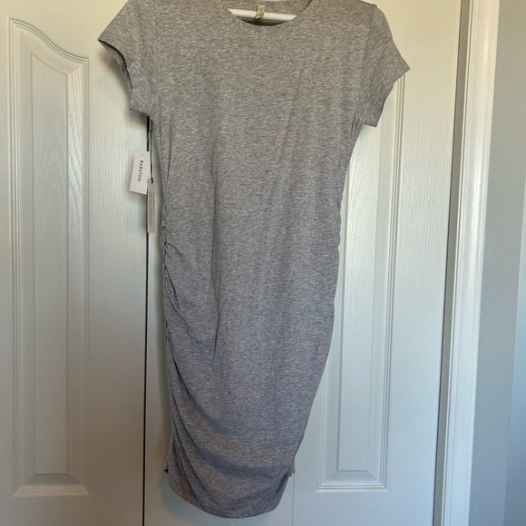 Grey rouched siding dress - the group by Babaton- size medium - Picture 2 of 3